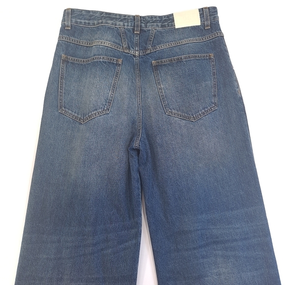 Free People CLOSED Nolin Relaxed Fit Distressed Blue Jeans Wide-Leg Italy Sz 31 - Picture 9 of 16